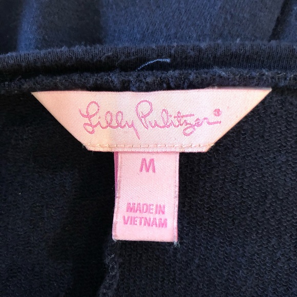 Lilly Pulitzer Daylin Navy blue sweatshirt dress M - Picture 8 of 13